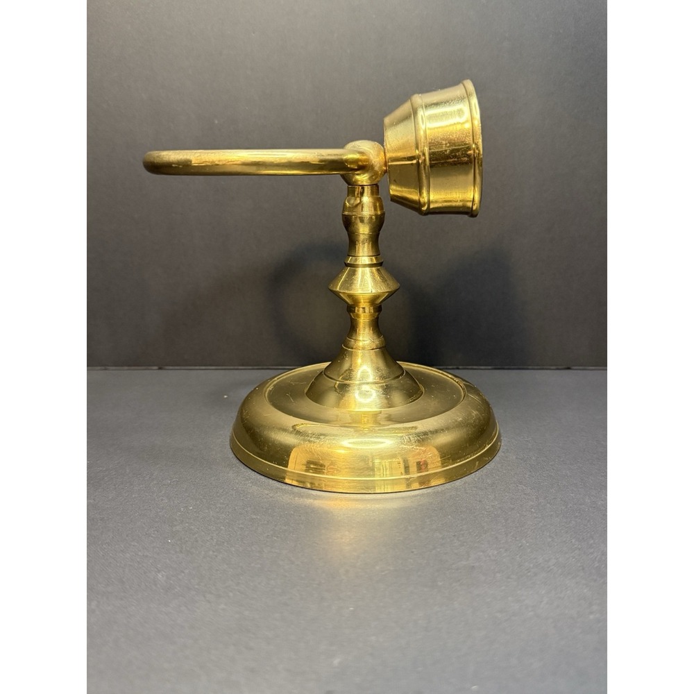 Vintage Brass Wall Sconce With Rowel Holder And Candle Holder. Made‎ In India